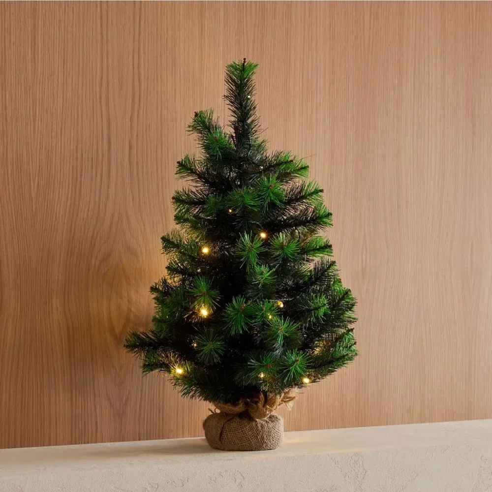 west elm Light Up Evergreen Tabletop Tree 2ft